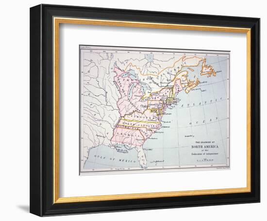 Map of the Colonies of North America at the Time of the Declaration of Independence-American-Framed Giclee Print