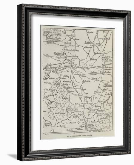 Map of the Country around Plevna-null-Framed Giclee Print