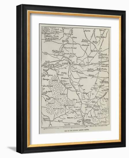 Map of the Country around Plevna-null-Framed Giclee Print