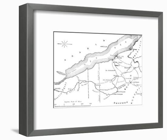 'Map of the Country Between Egypt and the Soudan', c1881-85-Unknown-Framed Giclee Print