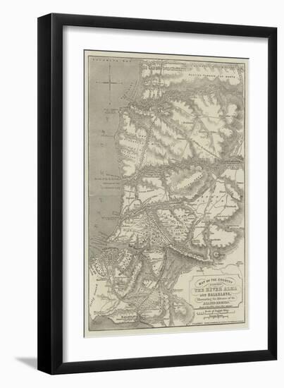 Map of the Country Between the River Alma and Balaklava-John Dower-Framed Giclee Print