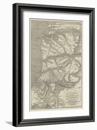 Map of the Country Between the River Alma and Balaklava-John Dower-Framed Giclee Print