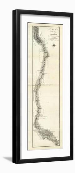 Map of the Course of The Mississippi from the Missouri, c.1796-George Henri Victor Collot-Framed Art Print