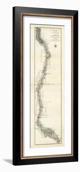 Map of the Course of The Mississippi from the Missouri, c.1796-George Henri Victor Collot-Framed Art Print