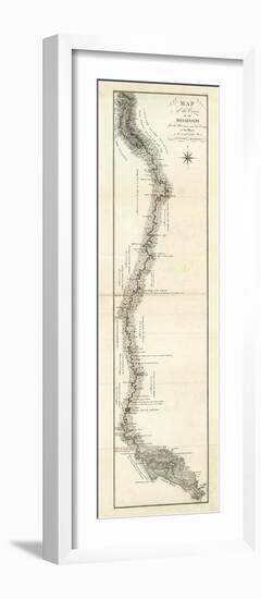 Map of the Course of The Mississippi from the Missouri, c.1796-George Henri Victor Collot-Framed Art Print