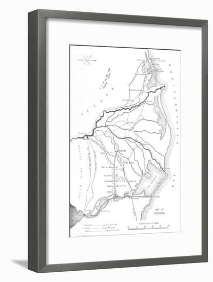 'Map of the Delta of the Nile, Strategic Points in the Egyptian Campaign, 1882, (c1882-85)-Unknown-Framed Giclee Print