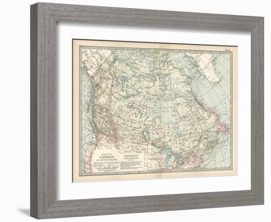 Map of the Dominion of Canada and Newfoundland-Encyclopaedia Britannica-Framed Art Print