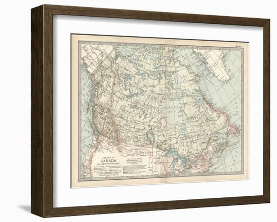 Map of the Dominion of Canada and Newfoundland-Encyclopaedia Britannica-Framed Art Print