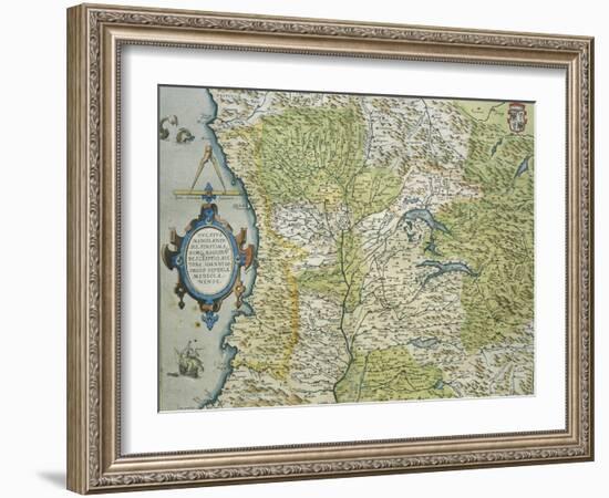 Map of the Duchy of Milan, Italy, from Theatrum Orbis Terrarum, 1528-1598, 1570-Abraham Ortelius-Framed Giclee Print