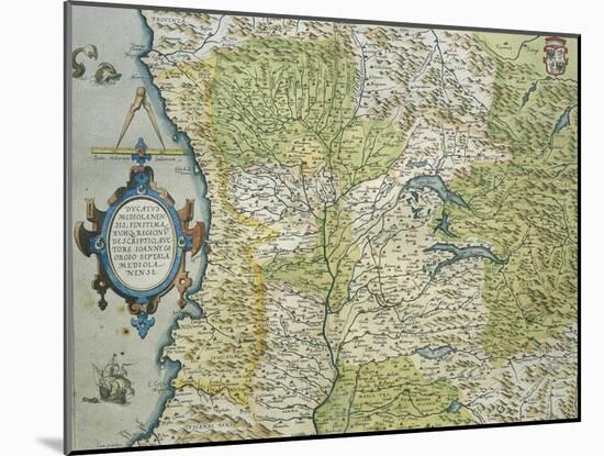 Map of the Duchy of Milan, Italy, from Theatrum Orbis Terrarum, 1528-1598, 1570-Abraham Ortelius-Mounted Giclee Print