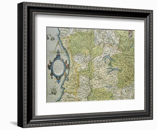 Map of the Duchy of Milan, Italy, from Theatrum Orbis Terrarum, 1528-1598, 1570-Abraham Ortelius-Framed Giclee Print