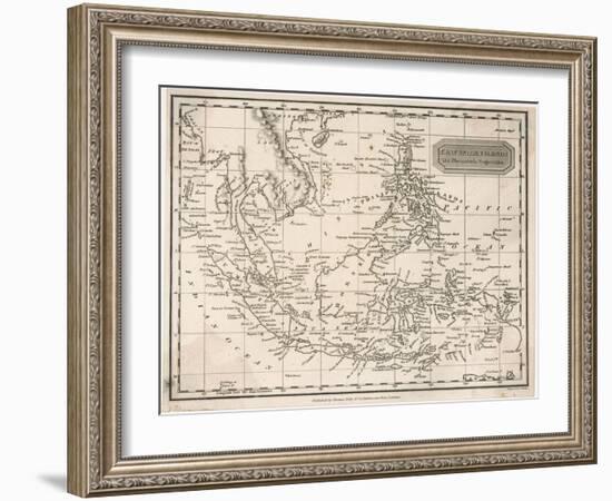 Map of the East India Islands Including the Philippines the Celebes Papua New Guinea Sumatra-A. Findlay-Framed Art Print
