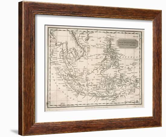 Map of the East India Islands Including the Philippines the Celebes Papua New Guinea Sumatra-A. Findlay-Framed Art Print