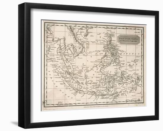 Map of the East India Islands Including the Philippines the Celebes Papua New Guinea Sumatra-A. Findlay-Framed Art Print