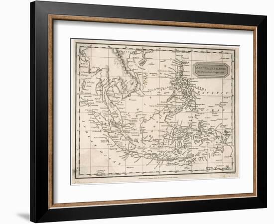 Map of the East India Islands Including the Philippines the Celebes Papua New Guinea Sumatra-A. Findlay-Framed Art Print