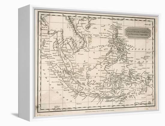 Map of the East India Islands Including the Philippines the Celebes Papua New Guinea Sumatra-A. Findlay-Framed Stretched Canvas