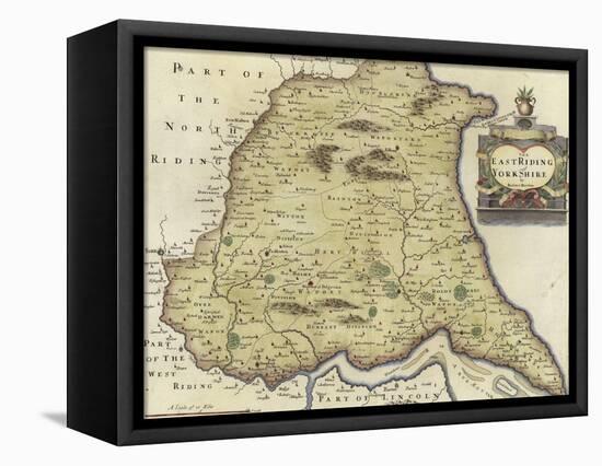 Map of the East Riding of Yorkshire-Robert Morden-Framed Premier Image Canvas