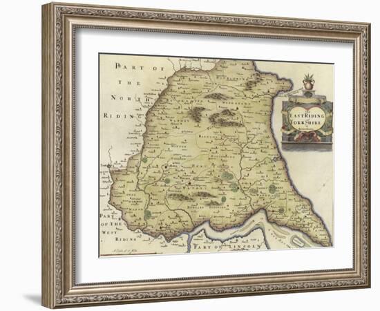 Map of the East Riding of Yorkshire-Robert Morden-Framed Giclee Print