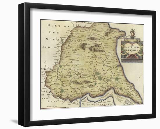 Map of the East Riding of Yorkshire-Robert Morden-Framed Giclee Print