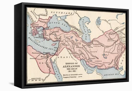 Map of the Empire of Alexander the Great in 323 Bc-null-Framed Premier Image Canvas