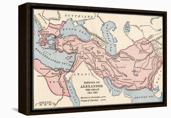 Map of the Empire of Alexander the Great in 323 Bc-null-Framed Premier Image Canvas