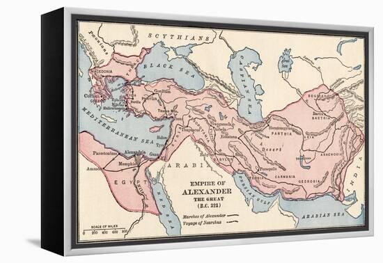 Map of the Empire of Alexander the Great in 323 Bc-null-Framed Premier Image Canvas