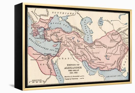 Map of the Empire of Alexander the Great in 323 Bc-null-Framed Premier Image Canvas