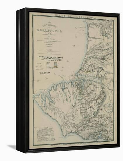 Map of the Environs of Sevastopol, 1854-James Wyld-Framed Premier Image Canvas