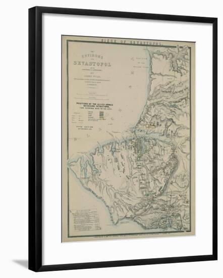 Map of the Environs of Sevastopol, 1854-James Wyld-Framed Giclee Print