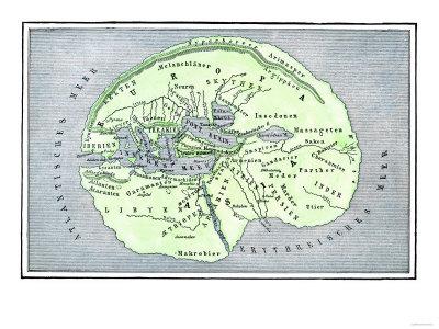 Map of the Flat Earth According to Herodotus, Ancient Greek Historian 