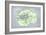 Map of the Flat Earth According to Herodotus, Ancient Greek Historian-null-Framed Giclee Print