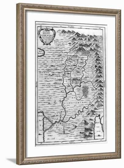 Map of the Garden of Eden, 1675-Athanasius Kircher-Framed Giclee Print