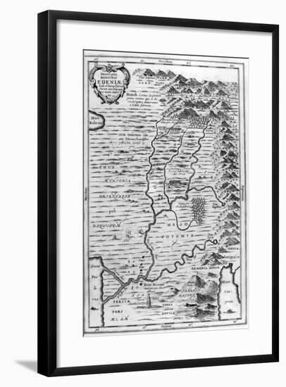 Map of the Garden of Eden, 1675-Athanasius Kircher-Framed Giclee Print