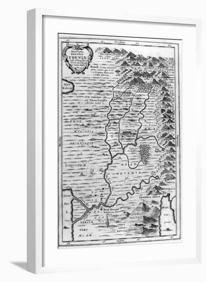 Map of the Garden of Eden, 1675-Athanasius Kircher-Framed Giclee Print