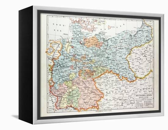 Map of the German Empire 1899-null-Framed Premier Image Canvas