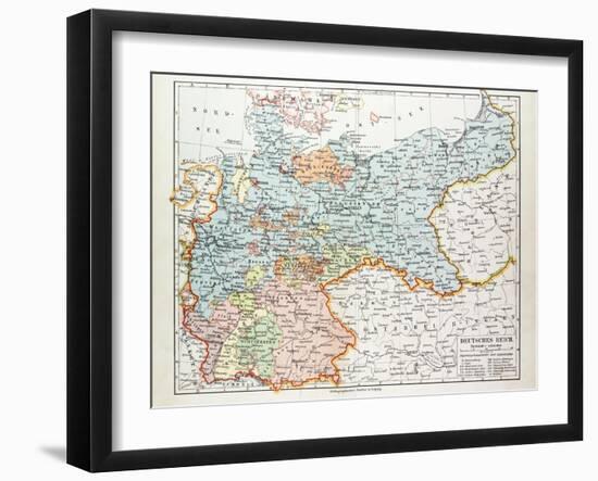 Map of the German Empire 1899-null-Framed Giclee Print