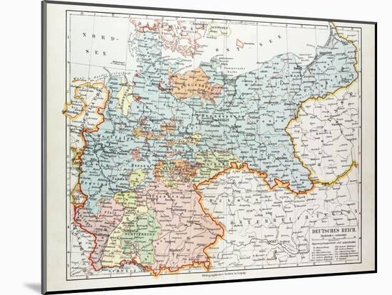 Map of the German Empire 1899-null-Mounted Giclee Print