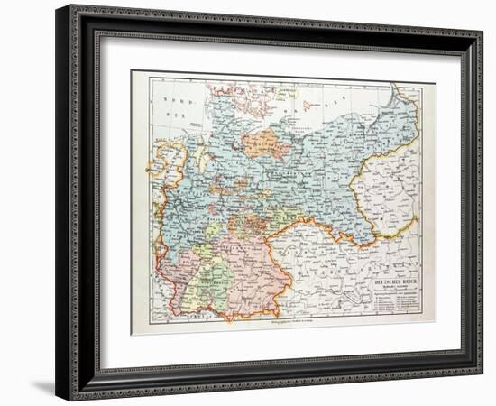 Map of the German Empire 1899-null-Framed Giclee Print