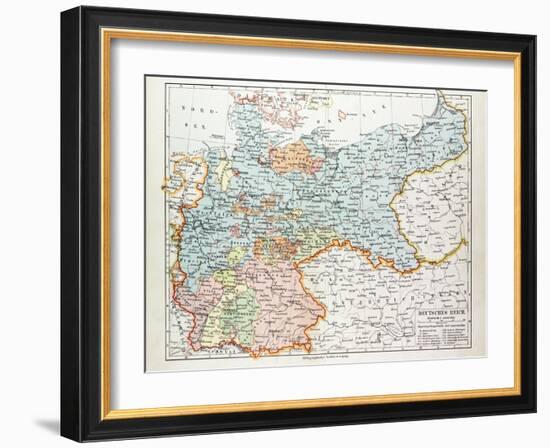 Map of the German Empire 1899-null-Framed Giclee Print