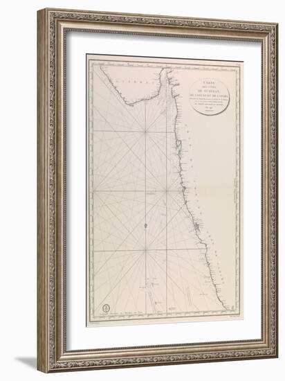 Map of the Gujarat Coast, 1798 (Print)-French School-Framed Giclee Print