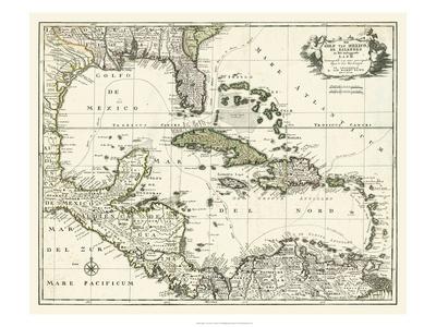 Map of the Gulf of Mexico Art Print by | Art.com