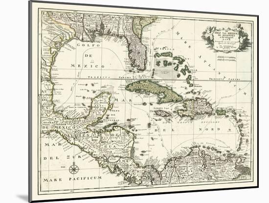 Map of the Gulf of Mexico-null-Mounted Art Print