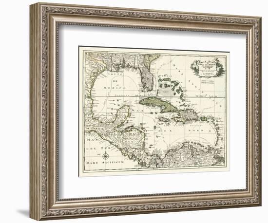 Map of the Gulf of Mexico-null-Framed Art Print