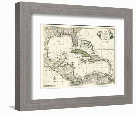 Map of the Gulf of Mexico-null-Framed Art Print