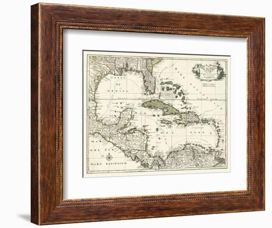 Map of the Gulf of Mexico-null-Framed Art Print