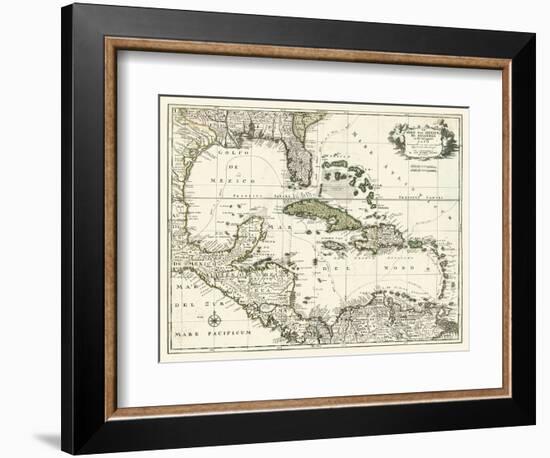 Map of the Gulf of Mexico-null-Framed Art Print