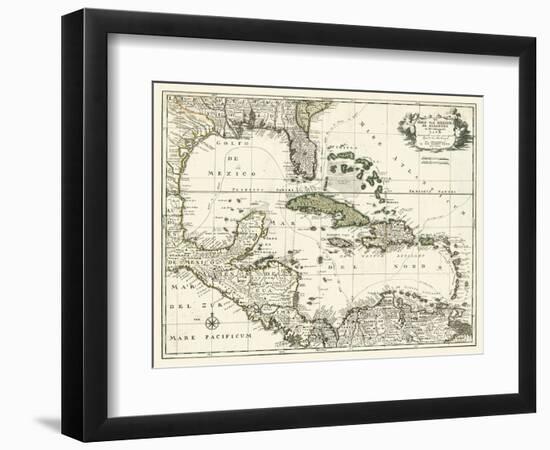 Map of the Gulf of Mexico-null-Framed Art Print