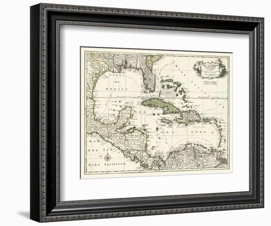 Map of the Gulf of Mexico-null-Framed Art Print