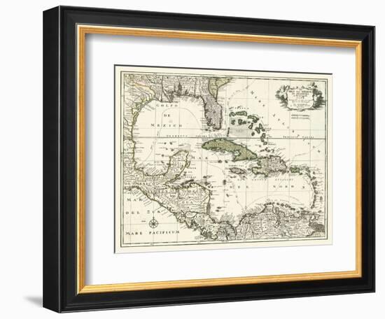 Map of the Gulf of Mexico-null-Framed Art Print