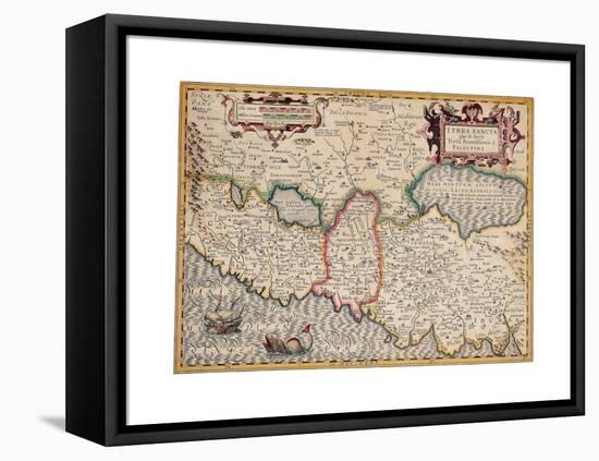 Map of the Holy Land, from 'Atlas Sive Cosmographicae Meditationes' by Henricus Hondius,…-Gerardus Mercator-Framed Premier Image Canvas